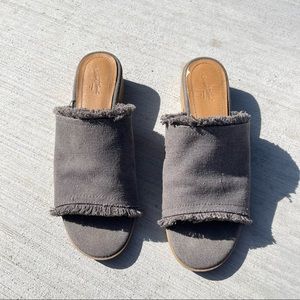 Grey Jean Mules